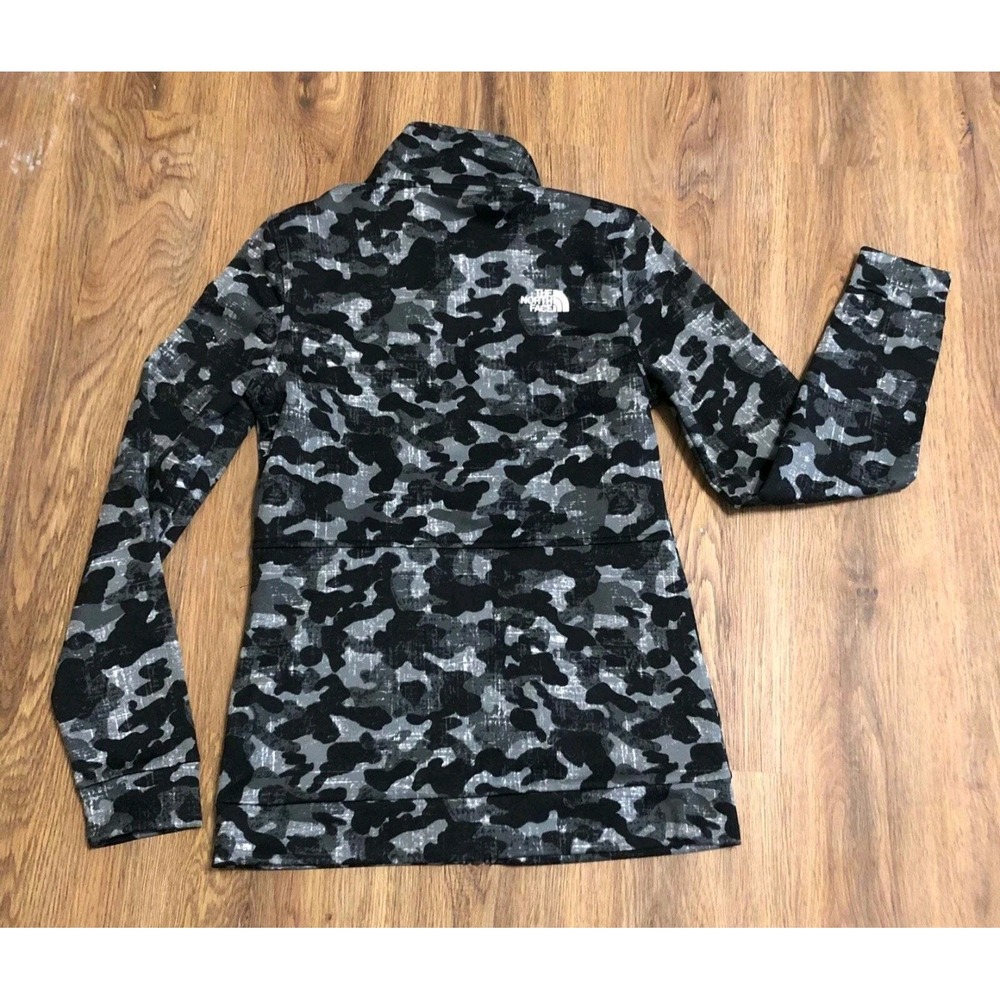 THE NORTH FACE Women's Monochrome Camo Full Zip Jacket Black Gray Large - Picture 4 of 8
